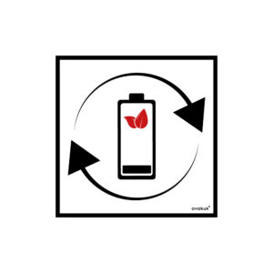 avakuk Recyclingaufkleber Batterien outdoor 10.5 x 10.5 cm