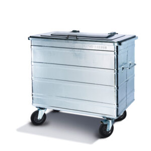 Ein Stahlcontainer für Abfälle