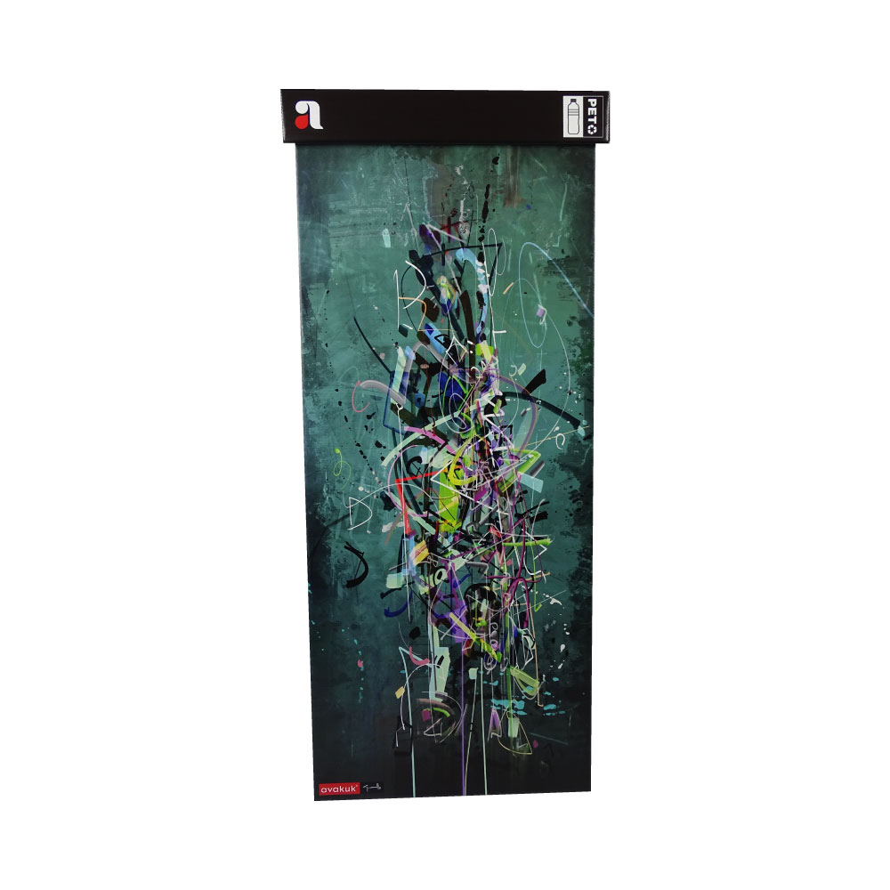 110 Liter Sammelbehälter Kunst für PET mit Deckel