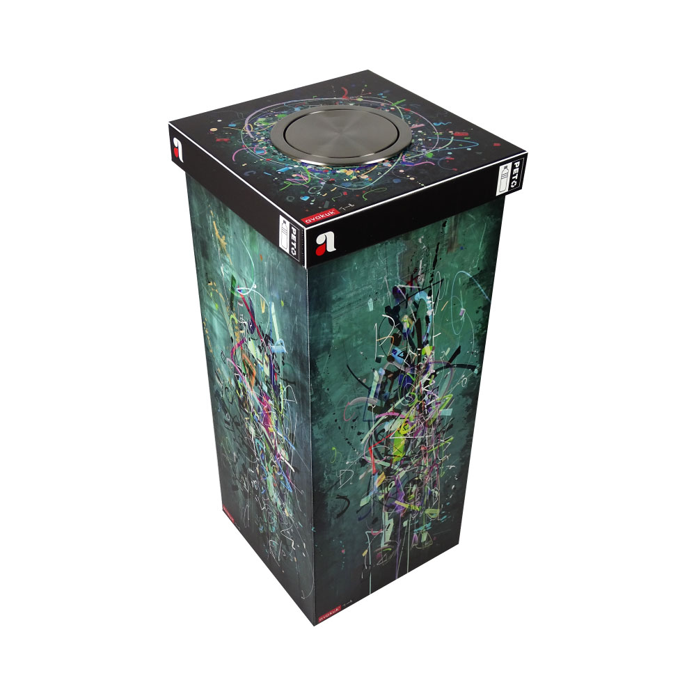 110 Liter Sammelbehälter Kunst für PET mit Deckel