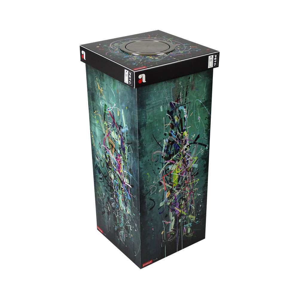 110 Liter Sammelbehälter Kunst für PET mit Deckel