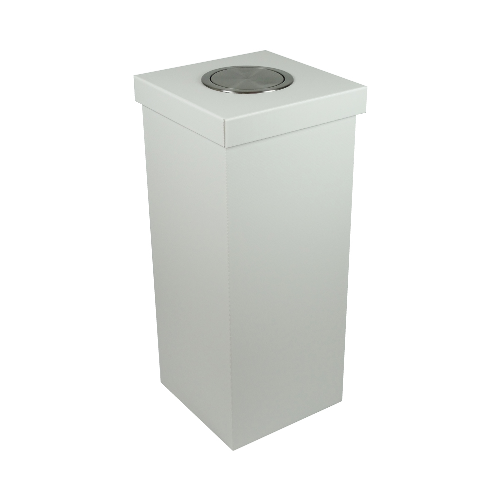 110 Liter Sammelbehälter weiss mit Deckel