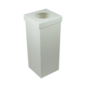 avakuk 60l Sammelbehälter weiss aus Kunststoff mit Deckel