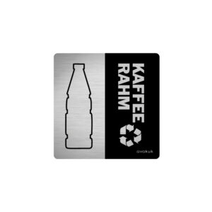 chromstahl plakette kaffee