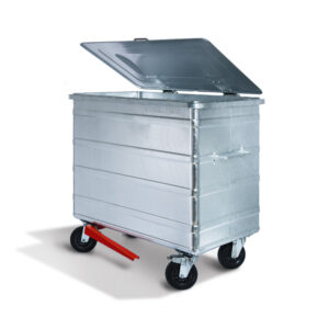 stahlcontainer 800 liter mit fusspedal